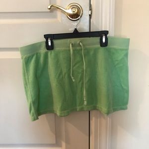Juicy Couture terry cloth green miniskirt